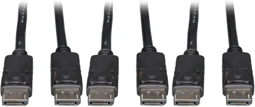 Vista 7 de TRIPP LITE Cable DisplayPort con pestillos (M/M), DP a DP, 4K x 2K, 6 pies (P580-006), negro