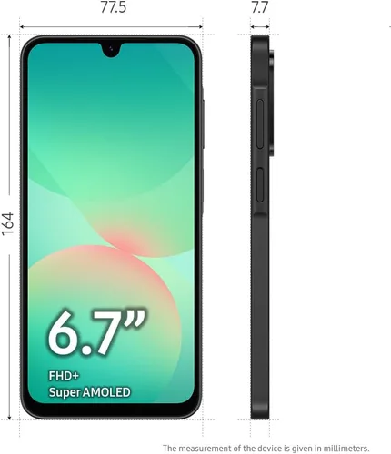 Vista 9 de Samsung Galaxy A26 5G Dual SIM, 256 GB + 8 GB de RAM, negro - Desbloqueado (solo GSM) (versión internacional) (renovado)