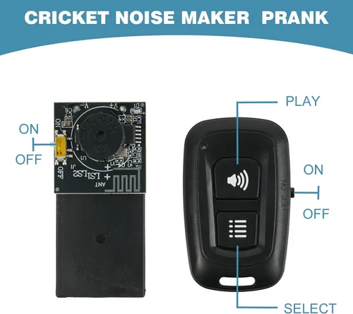 Vista 2 de SHENGSEN Broma de Cricket Noise Maker con control remoto, dispositivo de broma de sonido molesto oculto, juguetes molestos para adultos y niños