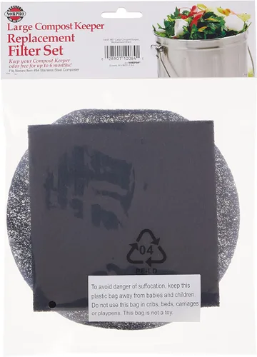 Vista 5 de Norpro Filtros de repuesto para contenedor de abono de acero inoxidable, 2 piezas