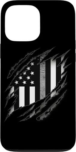 Vista 24 de Correctional Correctional Officers Silver Line - Carcasa para iPhone 16 con la bandera estadounidense