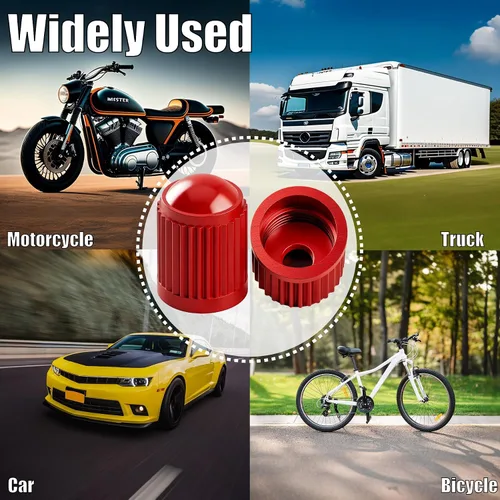 Vista 42 de 10 piezas de tapas de válvula de neumático TPMS con vástago largo, tapas de válvula de rueda de plástico negro para TPMS TR20008, tapas de vástago