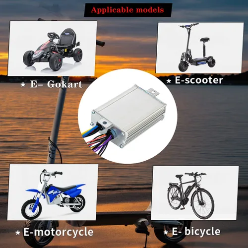 Vista 7 de Controlador de motor cepillado 36V 1000W 30A con interruptor de 3 velocidades Seis MOSFET incorporados y un relé, controlador de velocidad