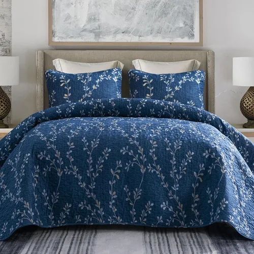 Vista 26 de Exclusivo Mezcla Colchas reversibles bohemias, tamaño individual, cubrecamas suaves azules, colcha ligera para todas las estaciones, juego de ropa