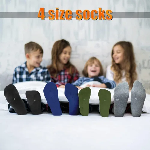 Vista 5 de MOYEE Calcetines de superhéroe para niños, calcetines de dibujos animados para niños y niñas, 5 pares de calcetines lindos de la serie de héroes