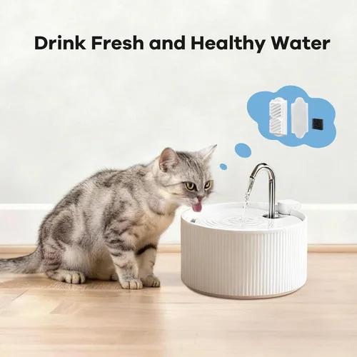 Vista 5 de Paquete de 18 filtros de repuesto de fuente de agua de cerámica para gatos, filtros de repuesto para fuente de cerámica de 2.2L/74 onzas (blanco)