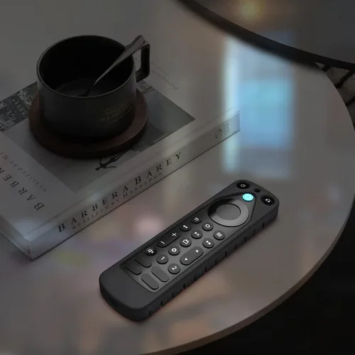 Vista 7 de CaseBot Funda para Alexa Voice Remote Pro (versión 2022) – Honey Comb ligera, antideslizante, a prueba de golpes, funda protectora de silicona
