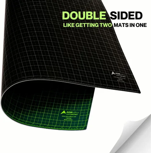 Vista 5 de Adir Professional - Alfombrilla de corte curativa auto-reversible, 18 x 24 pulgadas, verde/negro