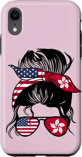 Vista 8 de Funda para iPhone 14 Half Hong Kong Half American Mix Hong Kong Roots