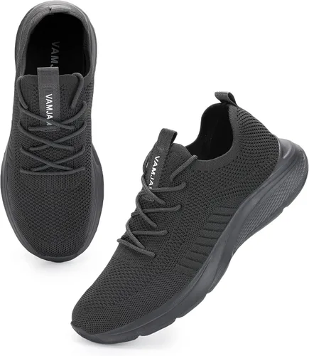 Vista 2 de VAMJAM Zapatos deportivos de correr para hombre, ligeros, transpirables, con cordones, de malla, para caminar, entrenamiento, casuales, deportivos