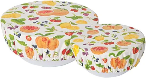 Vista 17 de Now Designs Adeline Save It - Juego de 2 fundas reutilizables de algodón para tazones de 7.5 y 9.25 pulgadas