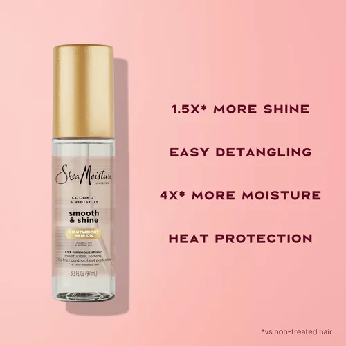 Vista 10 de Shea Moisture Aceite de coco e hibisco suave y brillante, coco e hibisco suaviza e hidrata el cabello con Manketti y aceite de coco para una textura