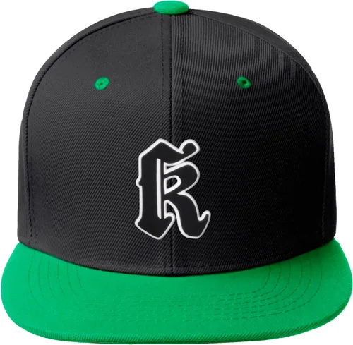 Vista 1257 de Daxton Gorra clásica con visera de billete plano con letras del alfabeto inglés antiguo de la A a la Z