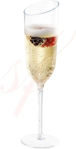 Vista 2 de Paquete de 10 copas de champán desechables de plástico transparente de 3.5 onzas, copas de champán de plástico para bodas, fiestas, regalo