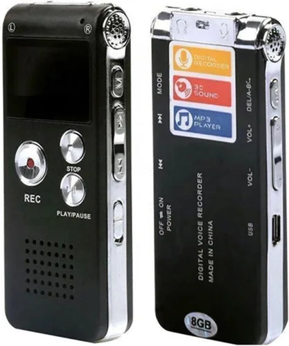Vista 4 de 16G activado por voz Mini espía Grabadora de audio digital de sonido Dictáfono Reproductor MP3 Regalo Portátil MP3 Grabadora de audio Dictaphone