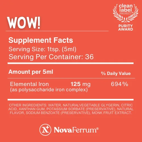 Vista 3 de Novaferrum, Suplemento hierro líquido 125