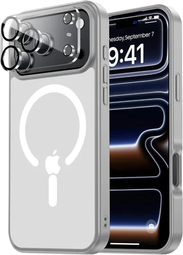 Vista 40 de Tigowos Funda Magnética para iPhone Air Compatible con MagSafe Resistente a Caídas de 16 Pies Cubierta Trasera con Sensación de Piel Mate a Prueba