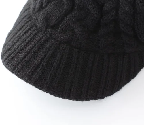 Vista 5 de LLmoway Gorro de invierno para hombre y mujer con visera cálido con orejeras, gorro con forro polar
