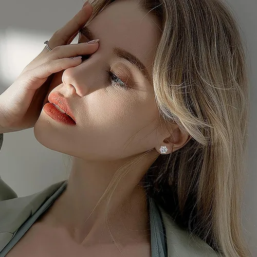 Vista 4 de LoveBhatia - Aretes de moissanita para mujer, para hombre, chapados en oro blanco de 18 quilates, plata de ley S925, 1-4 quilates, color D, claridad