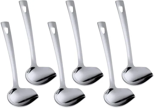 Vista 13 de 6 espátulas de acero inoxidable chapado en titanio, mango ergonómico integral, apto para lavavajillas (10.2 pulgadas/10.2 in)