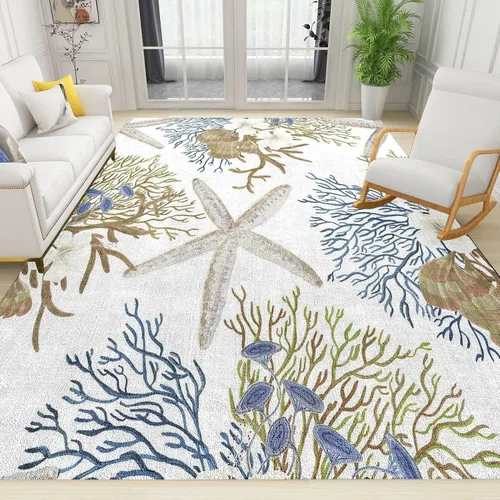 Vista 17 de Alfombras modernas de mediados de siglo cincuenta, colores retro atómicos sin costuras, alfombra de pasillo para exteriores, antideslizante, área