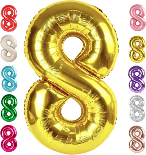 Vista 198 de Globos del números 0 de 40 pulgadas para formar los números 10, 20, 30, 40, 50, 60, 70, 80, 90, 100, para decoración de cumpleaños, bodas, eventos