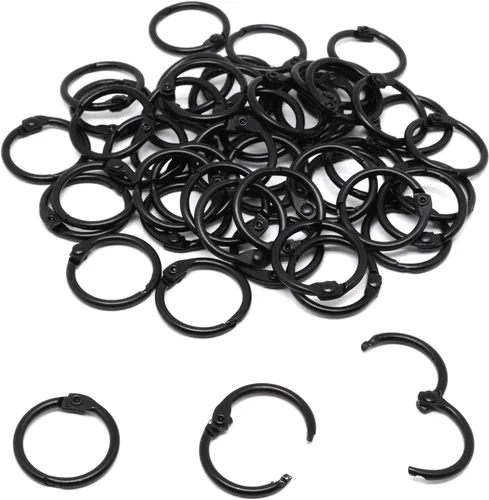 Vista 8 de Anillos pequeños para carpeta de 1 pulgada, anillos para libros 100 piezas, anillos para tarjetas flash, anillos para tarjetas de índice, anillos
