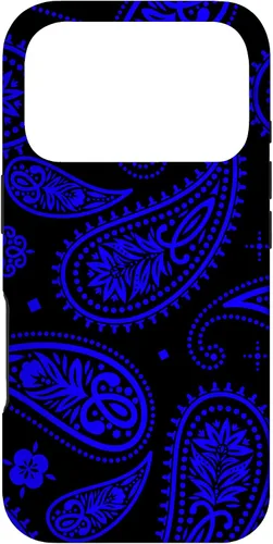 Vista 30 de Black Blue Paisley Bandana Vintage Floral Boho Pattern Case for iPhone 17
