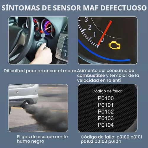 Vista 7 de Sensor de flujo de aire masivo, sensor Maf compatible con Chevy Astro, Blazer, Impala, S10, Lumina - Gmc Jimmy, Sonoma - Buick Regal, Century