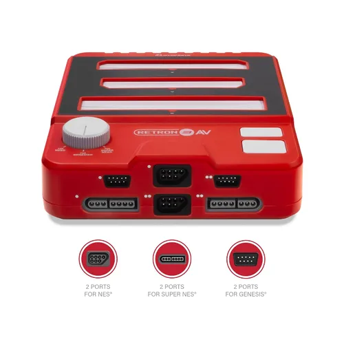 Vista 4 de Hyperkin RetroN 3 AV Gaming Console (Hyper Beach) For NESSuper NES (SNES) Genesis