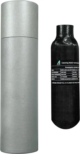 Vista 6 de TUXING 4500Psi 13Cu en cilindro de gas de fibra de carbono de 220cc 0.22L, tanque HPA, paintball caza PCP Air Rifle Gun Daystate y FX Thread M18* 1.5