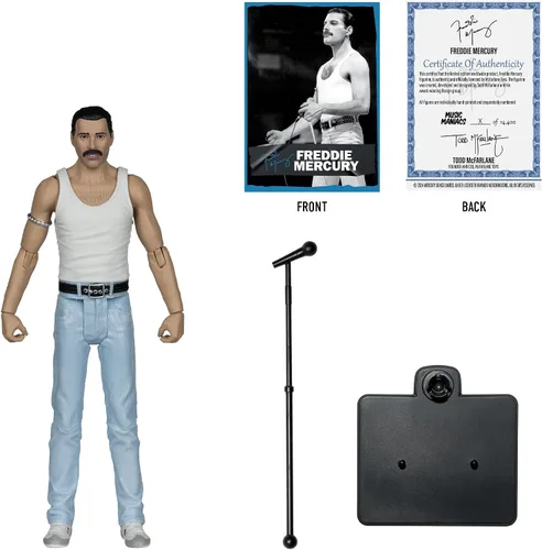 Vista 4 de McFarlane Toys - Figura de acción de Music Maniacs Rock Freddie Mercury de 6 pulgadas