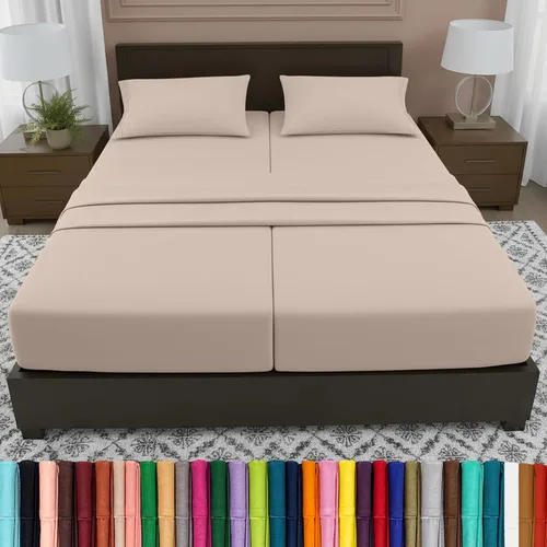 Vista 23 de Elegant Comfort - Juego de sábanas de lujo de 4 piezas - Ropa de cama de lujo de 1500 hilos, calidad de hotel prémium, microfibra, resistente a