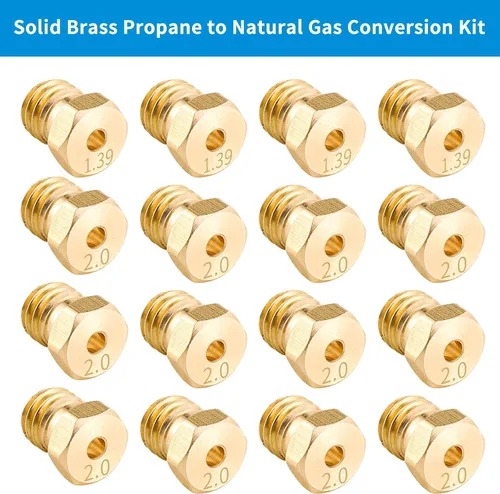 Vista 4 de Kit de conversión de boquillas de orificios de gas natural, kit de conversión de propano a gas natural, compatible con parrillas Blackstone de 28