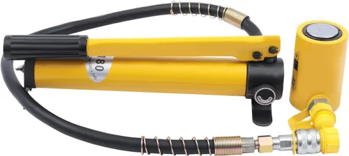Vista 14 de Bomba de mano hidráulica 10T 10000Psi Tipo Separado Kit de bomba hidráulica manual de Ram con mango antideslizante Bolas de acero y anillo