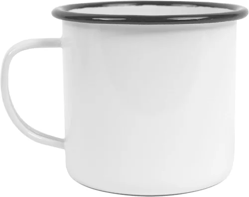 Vista 10 de Crow Canyon Home Splatter Enamelware - Taza grande de 16 onzas, color negro
