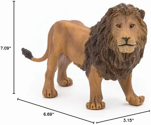 Vista 14 de Papo Figura de juguete de león macho de pie
