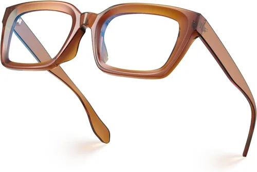 Vista 18 de VISOONE Chunky Square Anti Glare UV400 Blue Light Blocking Computer Glasses Verde albahaca