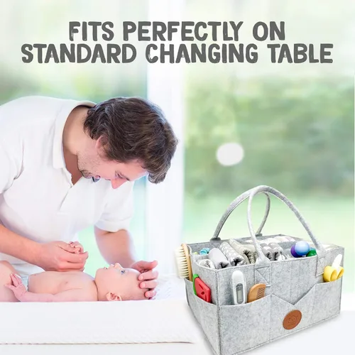 Vista 9 de KeaBabies Cambiador de pañales portátil y organizador de pañales para bebé, tapete cambiador plegable impermeable para bebés, organizador grande