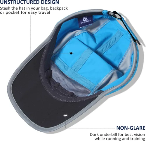 Vista 4 de GADIEMKENSD Sombrero reflectante plegable para exteriores, diseño sin estructura, protección solar UPF 50+, sombreros deportivos para mujeres