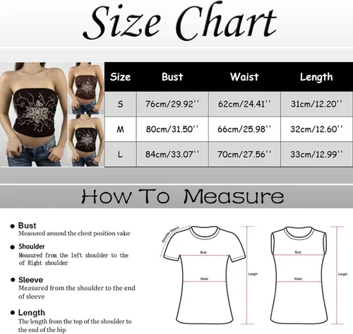 Vista 6 de Y2K - Camiseta corta sexy sin tirantes para mujer, diseño de grunge Fairy 90S, estética, camiseta sin mangas, con cachemira, camiseta sin mangas