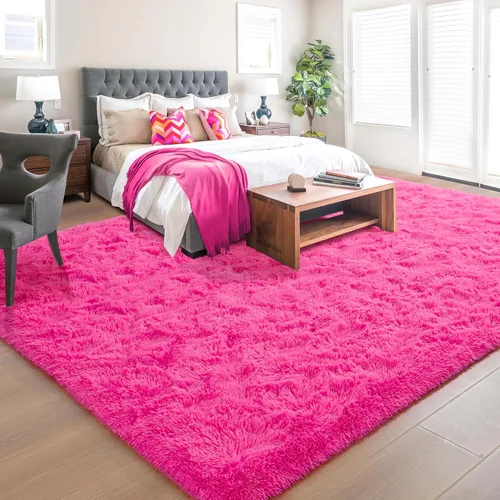 Vista 32 de Foxmas Alfombras de Área Suaves y Esponjosas para Dormitorio, Habitación de los Niños, Alfombra de Guardería de Felpa Peluda, Alfombras Peludas