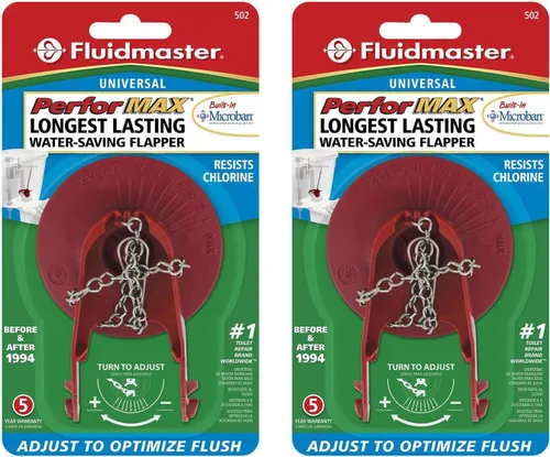 Vista 6 de Tapón universal para inodoro Fluidmaster 502P21 con Microban, rojo, 502P21, 0 volts