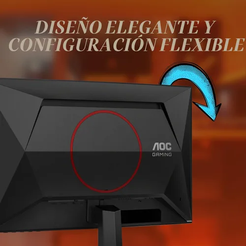 Vista 6 de AOC C24G42E Monitor de juego ultrarrápido curvo de 24" sin marco, 1500R, FHD 1080p, 180Hz 0.5ms MPRT, HDMI 2.0 x2, Display Port x1, HDR, altavoces