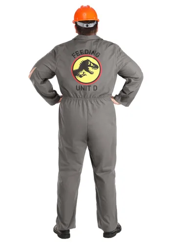 Vista 7 de Disfraz de Empleado de Jurassic Park Talla Plus para Adultos Multicolor