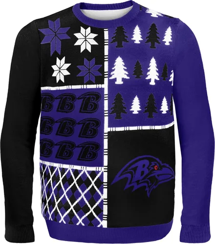 Vista 9 de FOCO NFL Unisex-Adult NFL Busy Block Ugly Sweater