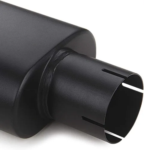 Vista 5 de A-KARCK Punta de Escape Cuadrada con Entrada de 2.25", Tubo de Escape Rectangular con Revestimiento Negro 3" x 5.5" Salida, 9.5" de Largo, Diseño