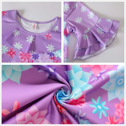 Vista 4 de Vestido de Encanto Isabella Mirabel para niñas, disfraz de princesa Madrigal