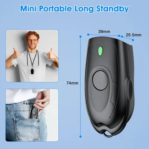 Vista 7 de Mini escáner de código de barras inalámbrico, symcode escáner de código de barras Bluetooth e inalámbrico de 2.4 GHz y USB, lector de imágenes de Lb