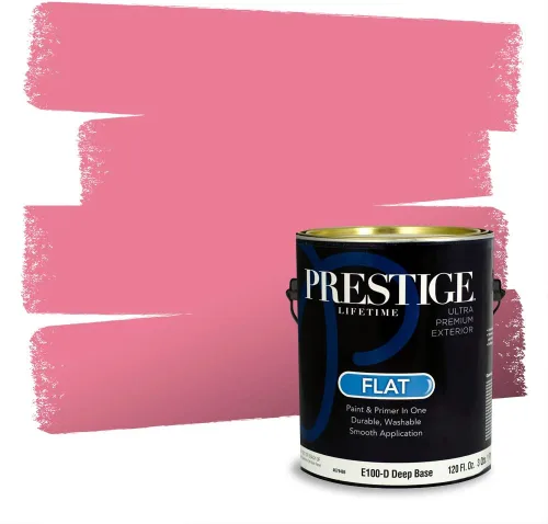 Vista 53 de Prestige Paints Pintura exterior e imprimación en uno, 1 galón, plano, coincidencia comparable de Valspar* Amber Rose*